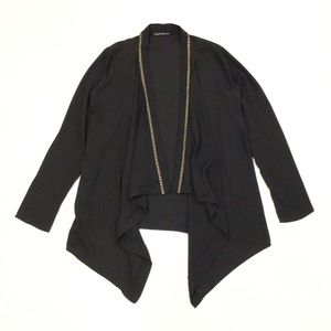 Foreign Exchange Black Cascade Cardigan